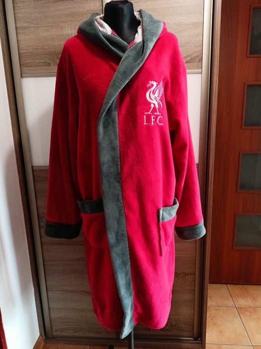 Czerwony szlafrok męski licencjonowany. LFC rozmiar M. 
Stan bardzo do