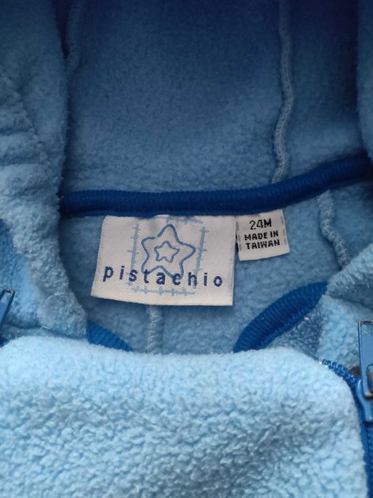 Флисовый человечек - пижама Pistachio на 2 года, голубого цвета