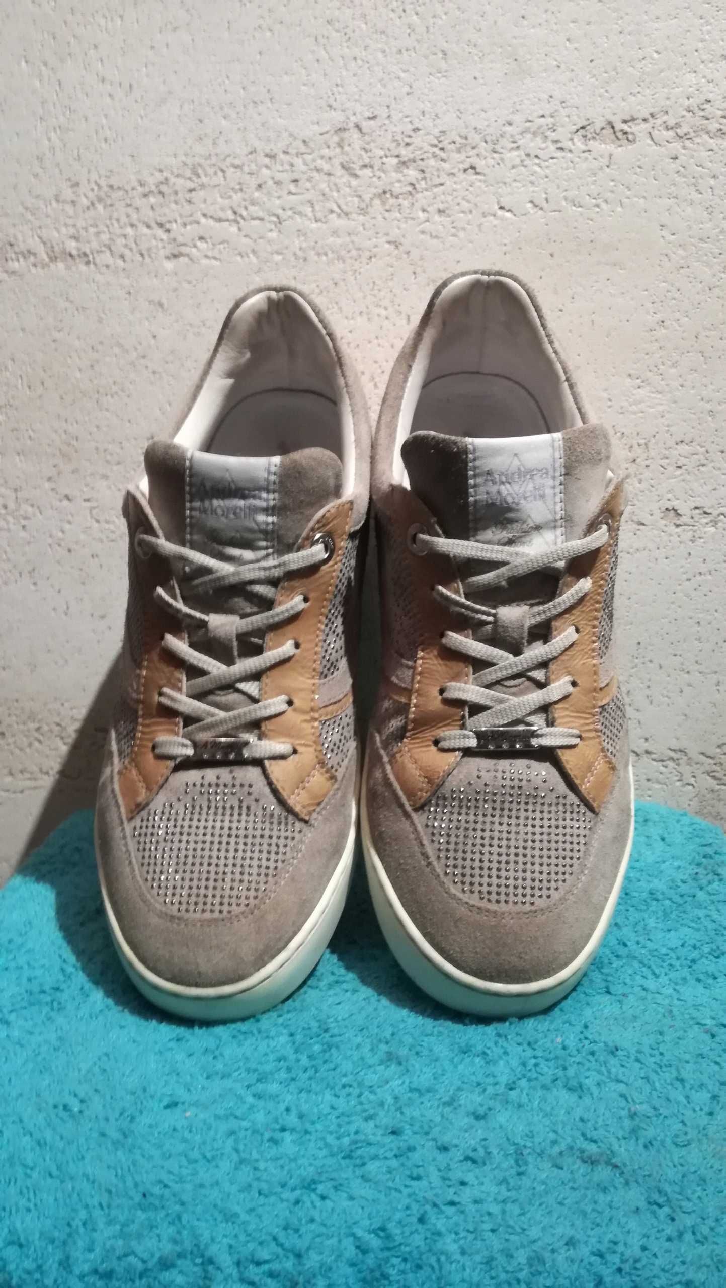 Damskie sneakersy ANDREA MORELLI r.40 skóra stan bardzo dobry