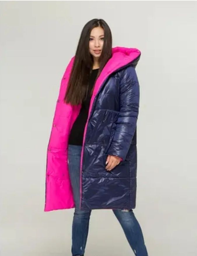 Нова куртка пальто еврозима деми двухстороннє Хлоя s