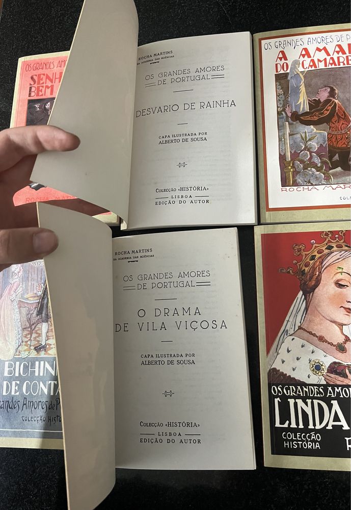 Conjunto de livros “Os grandes amores de Portugal”