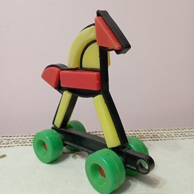 Лошадка конь каталка конструктор игрушка 2 в1 іграшка СССР