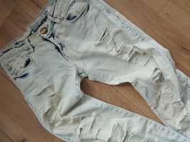 Spodnie damskie jeans Bershka S dziury