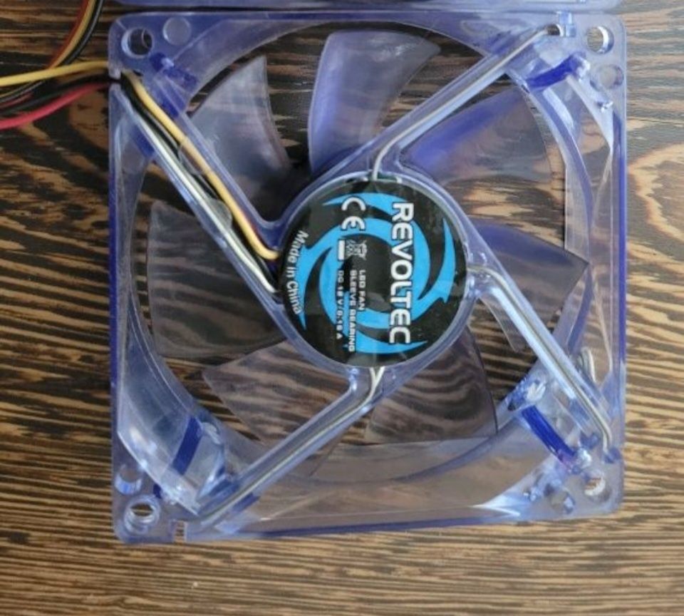 Wentylator Revoltec 80mm LED fan blue niebieskie