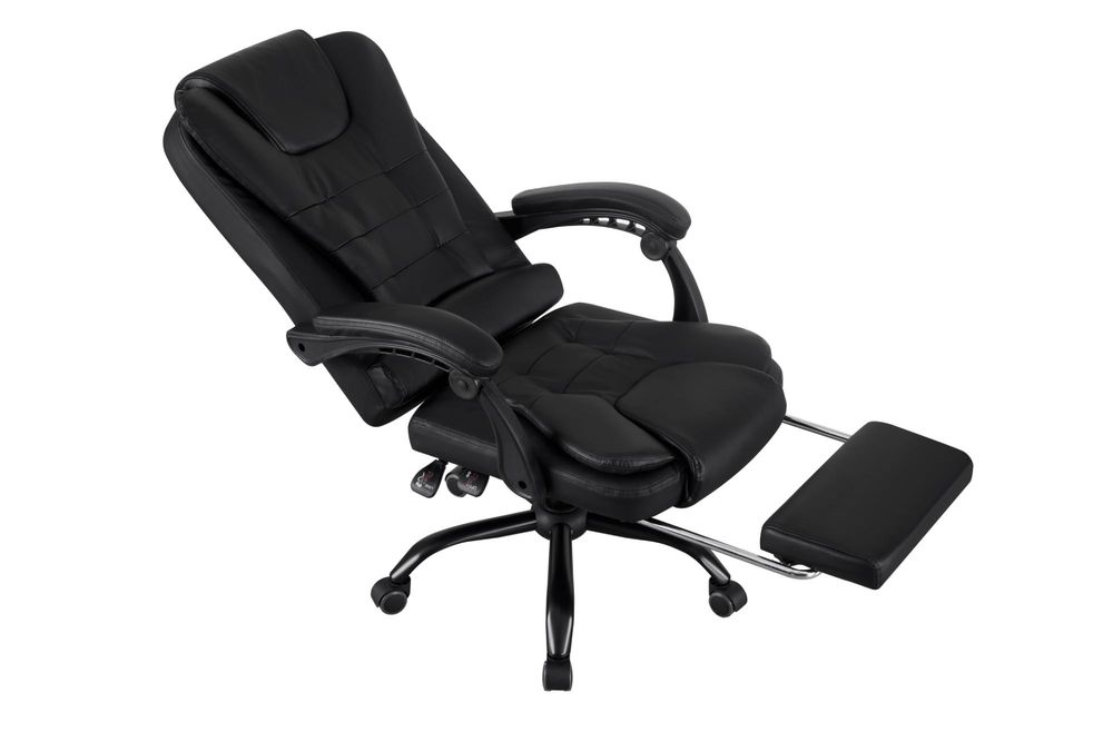 Elegancki Fotel biurowy obrotowy z podnóżkiem do pracy PREMIUM‼️NOWY