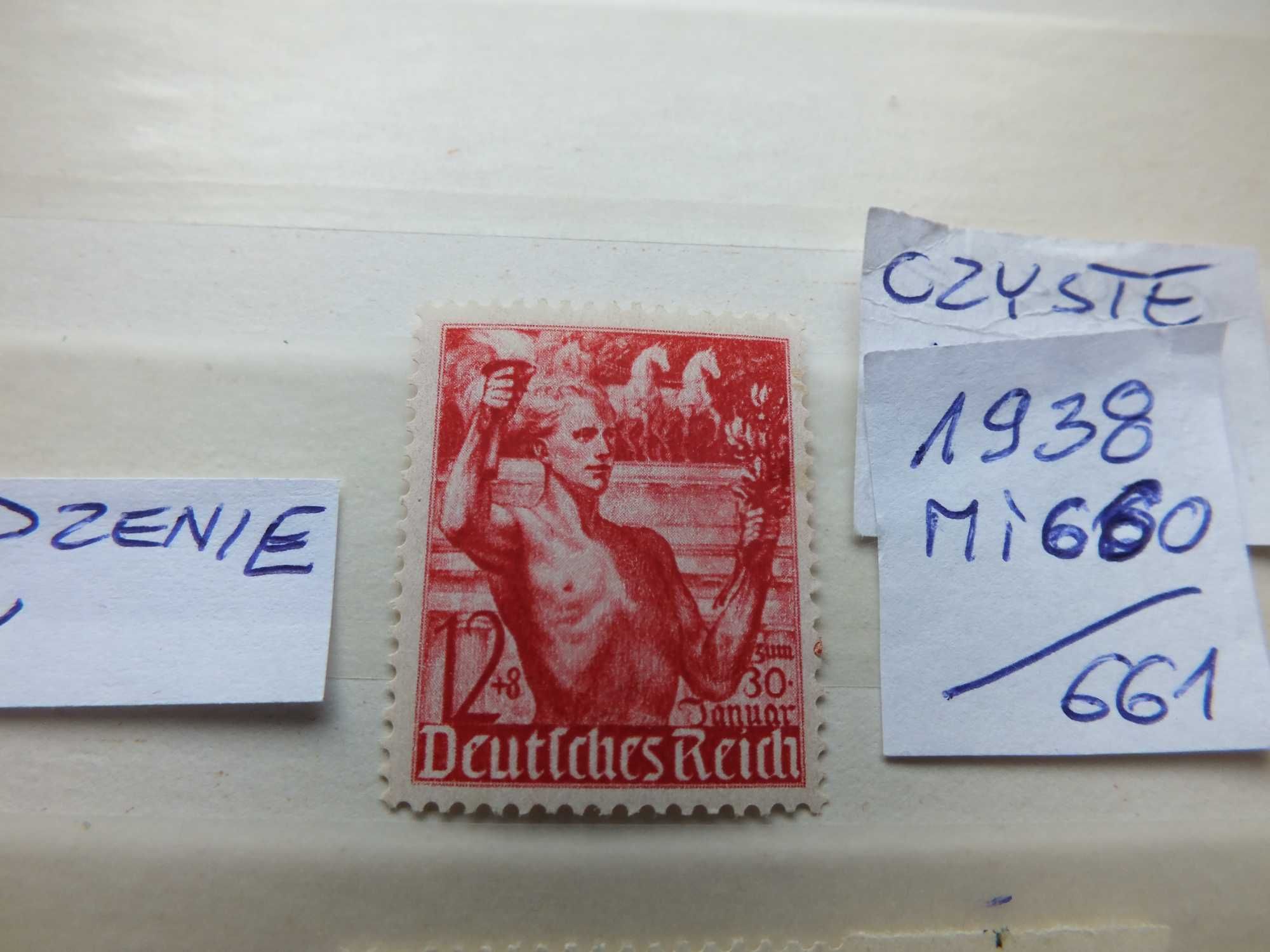 2szt. znaczki seria Mi 660/661 margines Niemcy 1938r. czyste Rzesza