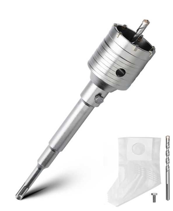 Otwornica do betonu 60mm SDS Plus + 2 wiertła prowadzące MOXPIFY
