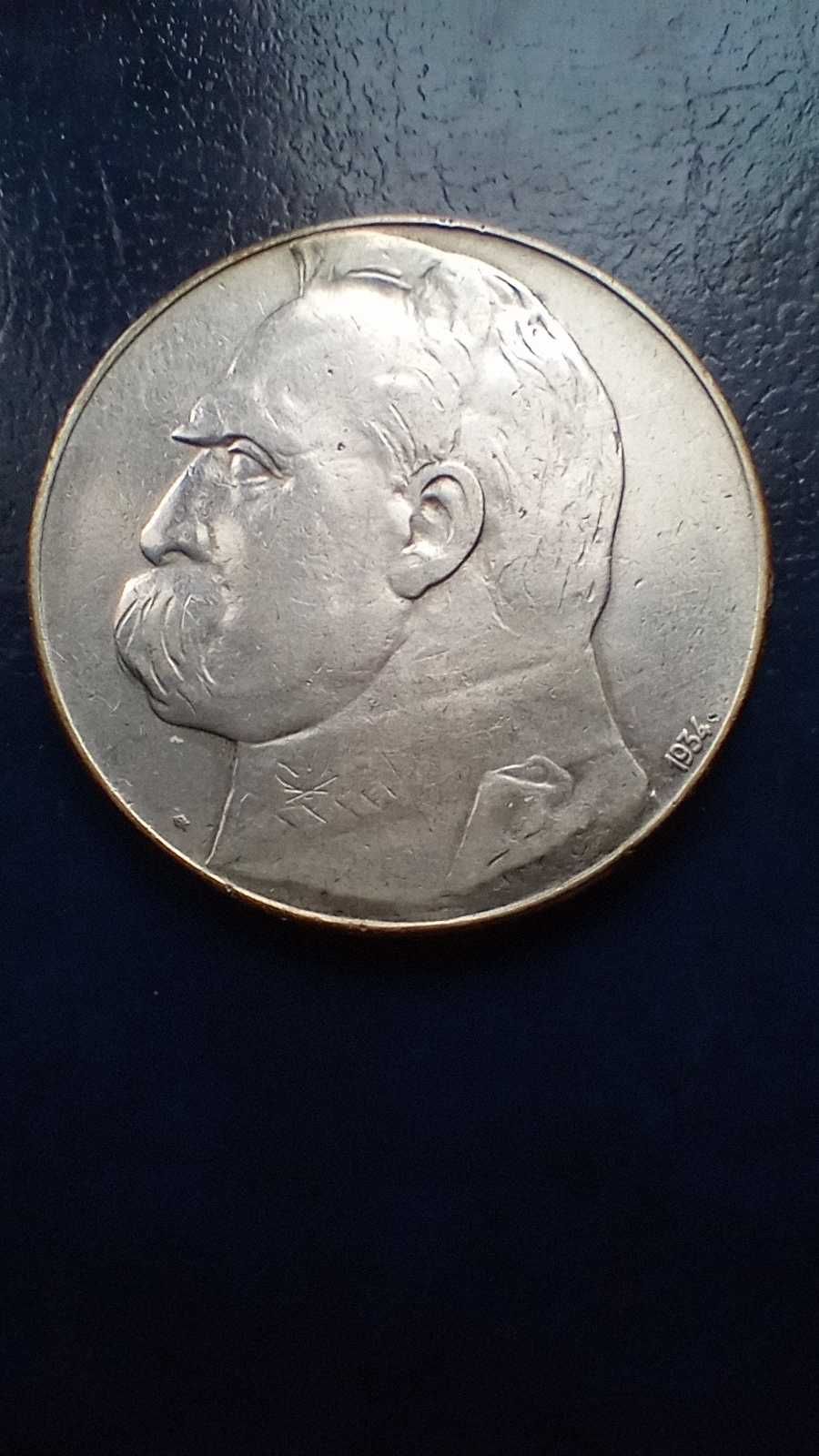 Stare monety 10 złotych 1934 Piłsudski strzelecki 2RP srebro