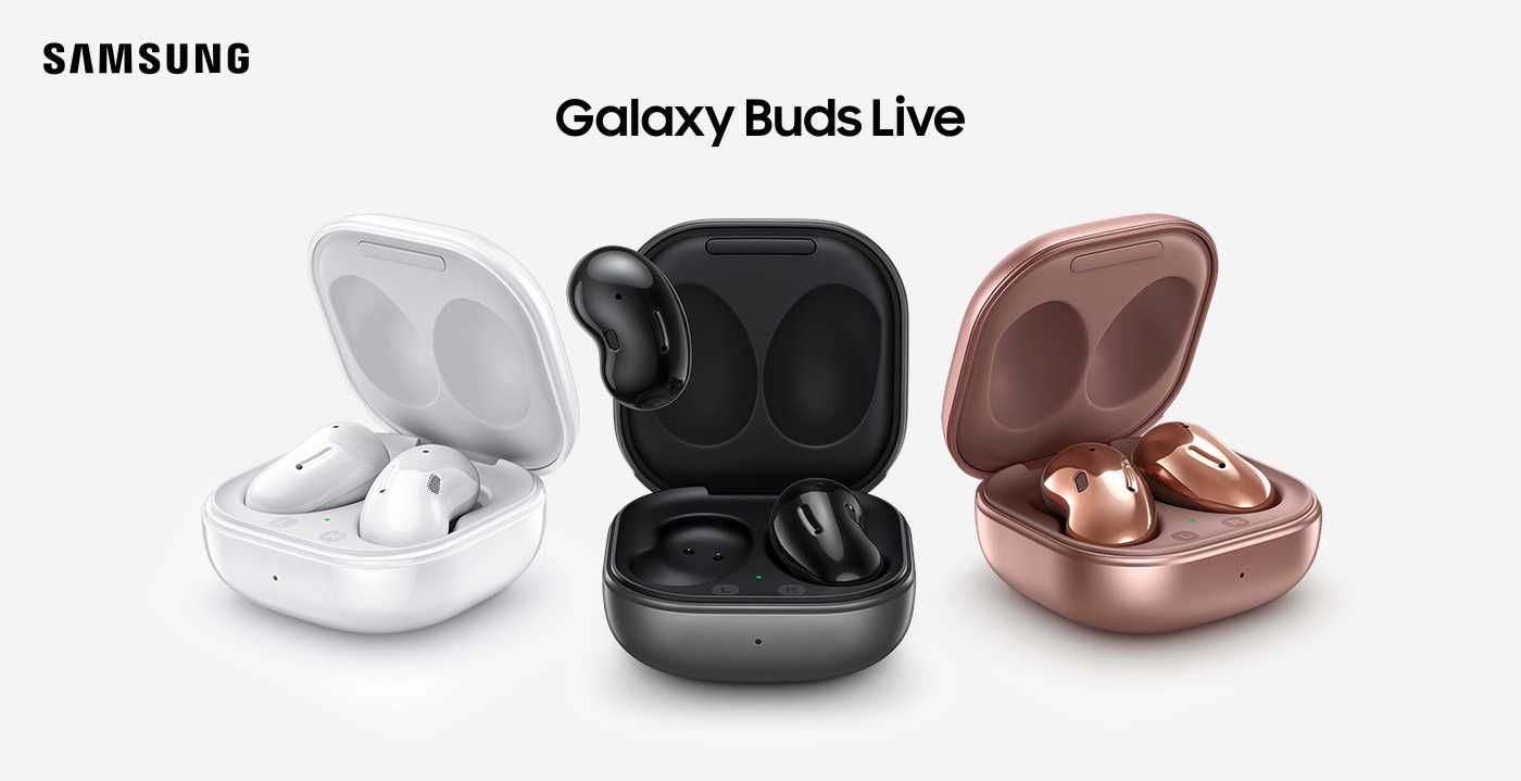 Słuchawki bezprzewodowe dokanałowe Samsung Buds Live - prawie nowe