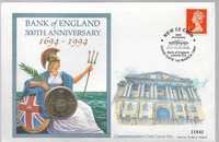 Moedas - - - Inglaterra - - - 300º Aniversário do Banco de Inglaterra
