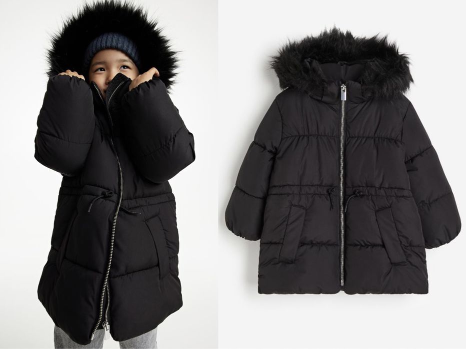 Куртка зимова довга пуховик H&M 4-6р зріст 110-116см