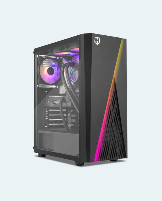 Caixa ARGB para PC NOX Hummer Frost Mid Tower Preta