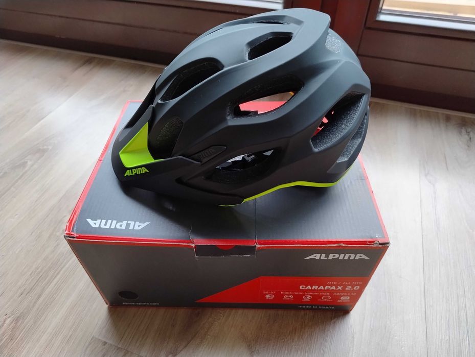Kask Rowerowy Alpina Carapax 2.0 Black-Neon 52-57 cm – Powystawowy