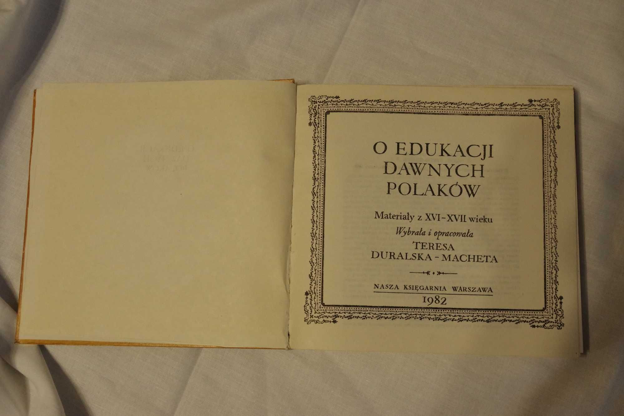 Książka "O Edukacji Dawnych Polaków"