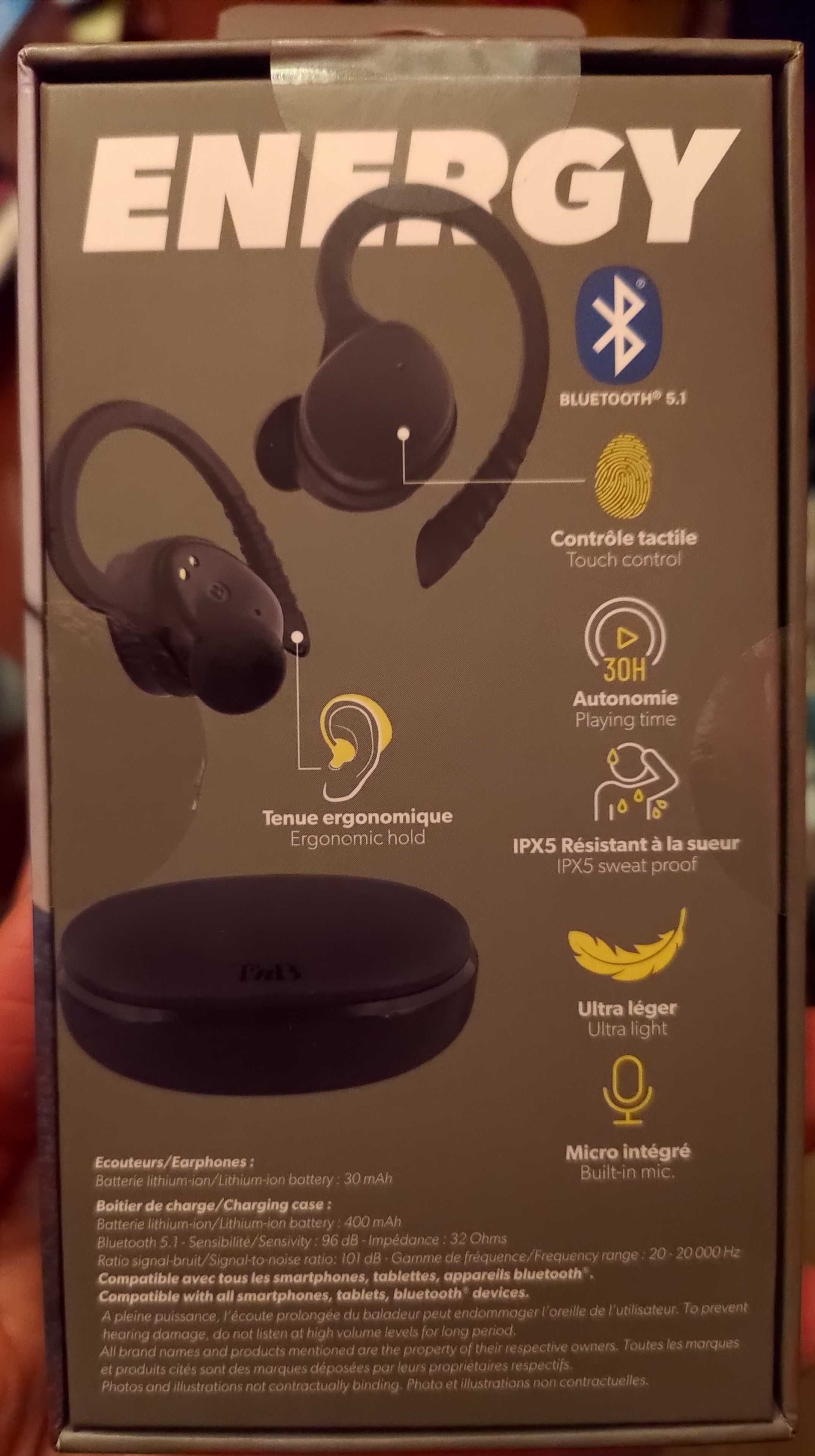 Auriculares Bluetooth Novos para Desporto