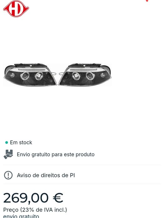 Óticas VW Passat 5.5 3b3