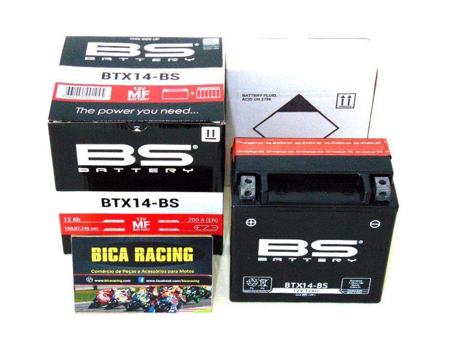 Bateria BS Baterry BTX14-BS Aprilia Bmw Honda Hyosung kawasaki suzuki