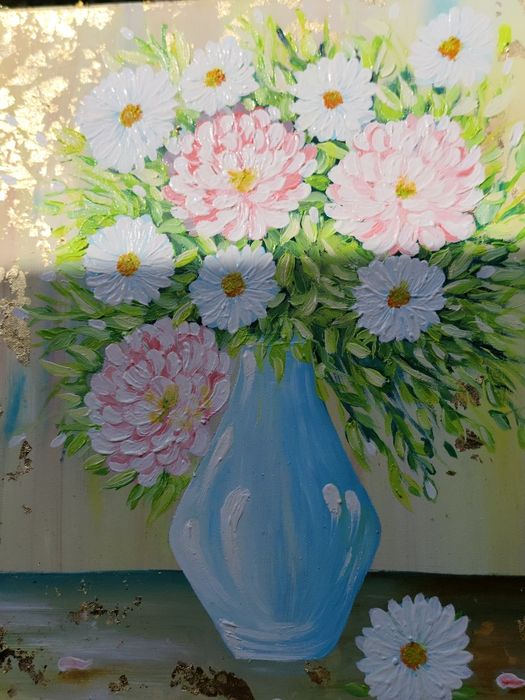 Картина маслом "Ваза з квітами"
