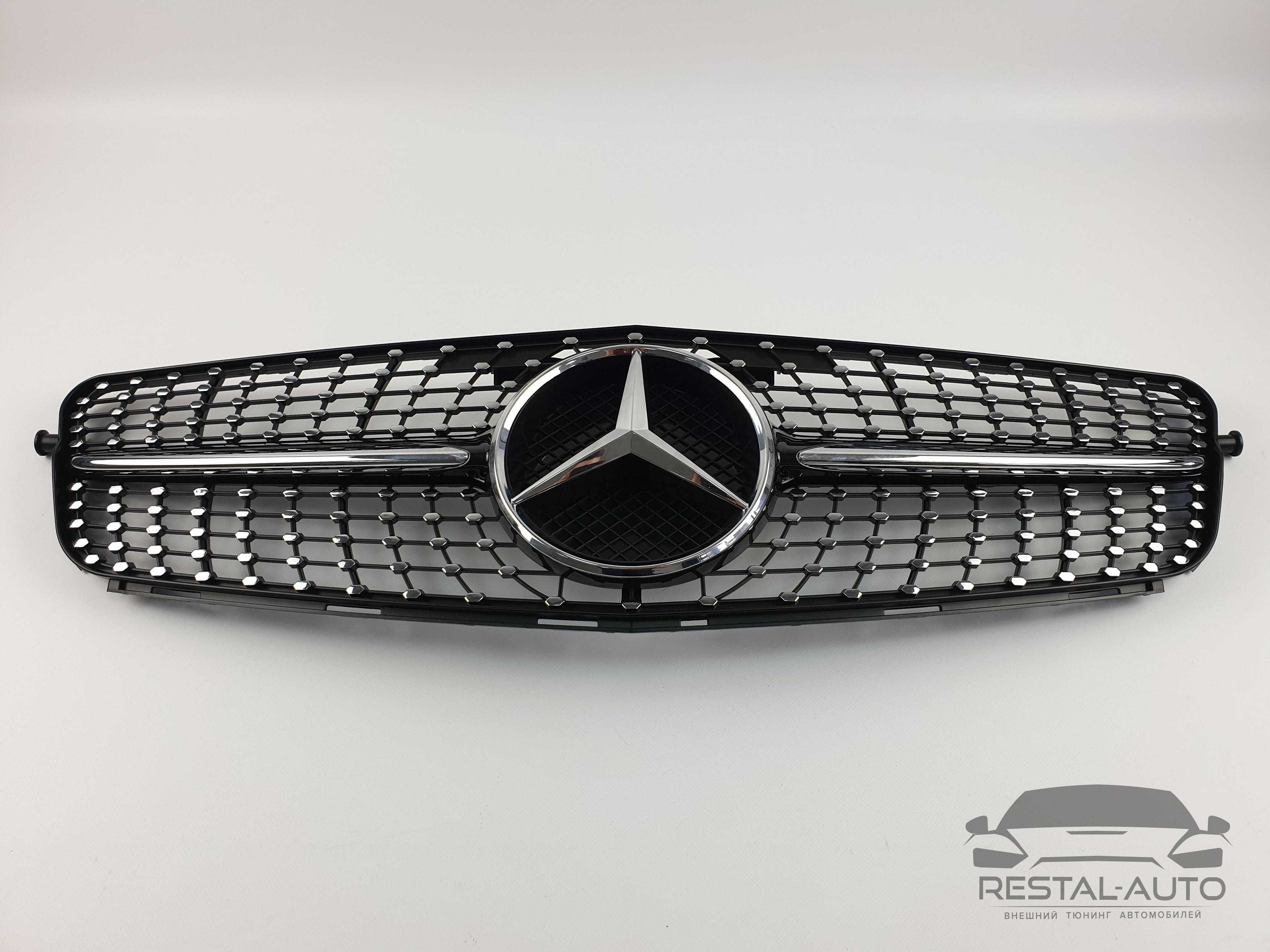 Решетка радиатора mercedes c class w204 diamond Mercedes w204 06-13г