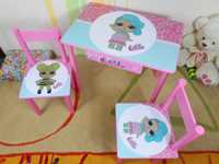 Дитячий столик і стільчик "Кукла Лол L.o.l" Детский столик стул 1-7р.