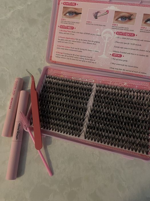 пучкові віі / набір пучкових вії для самостійного нарощування і дома