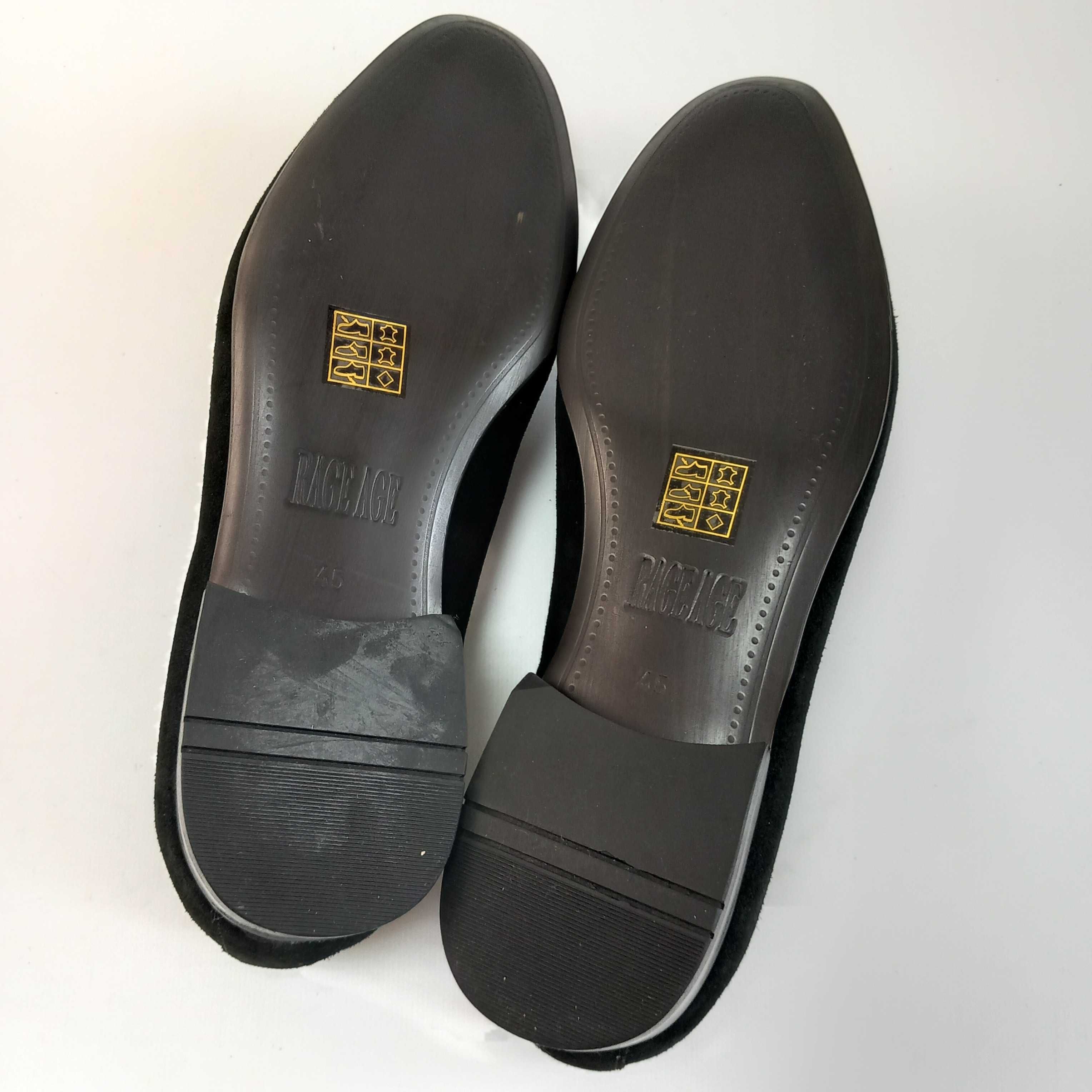 Rage Age Półbuty mokasyny Czarne buty męskie rozmiar 45