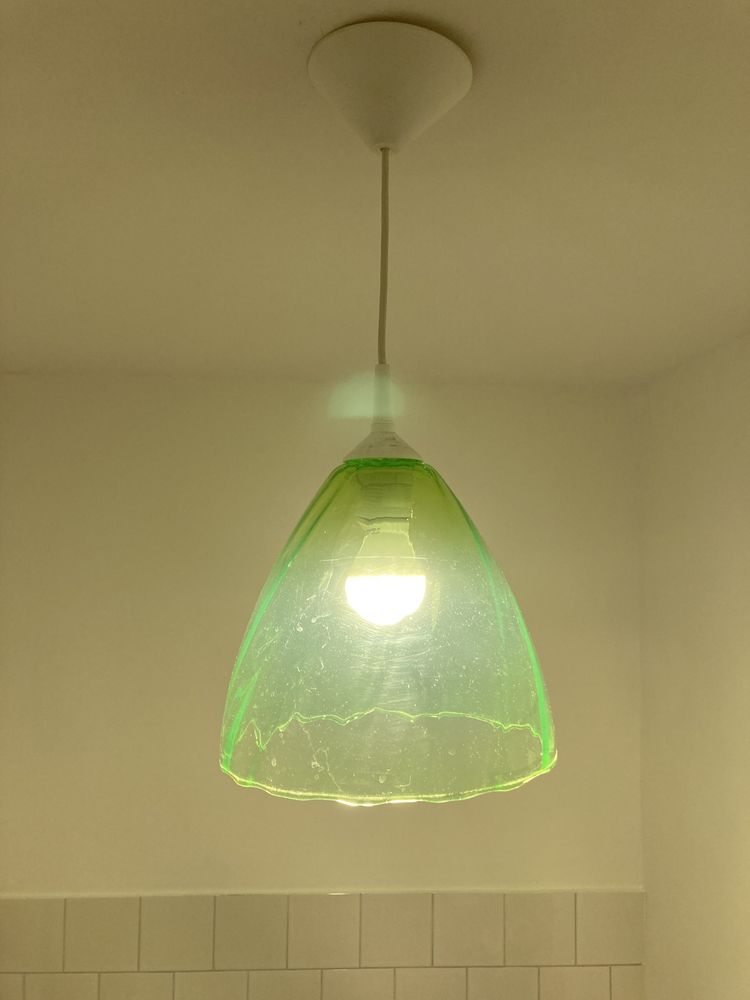 Lampa lampka wiszàca zielona duży gwint