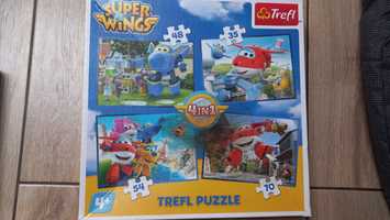 Puzzle Cars Auta Super Wings 4w1