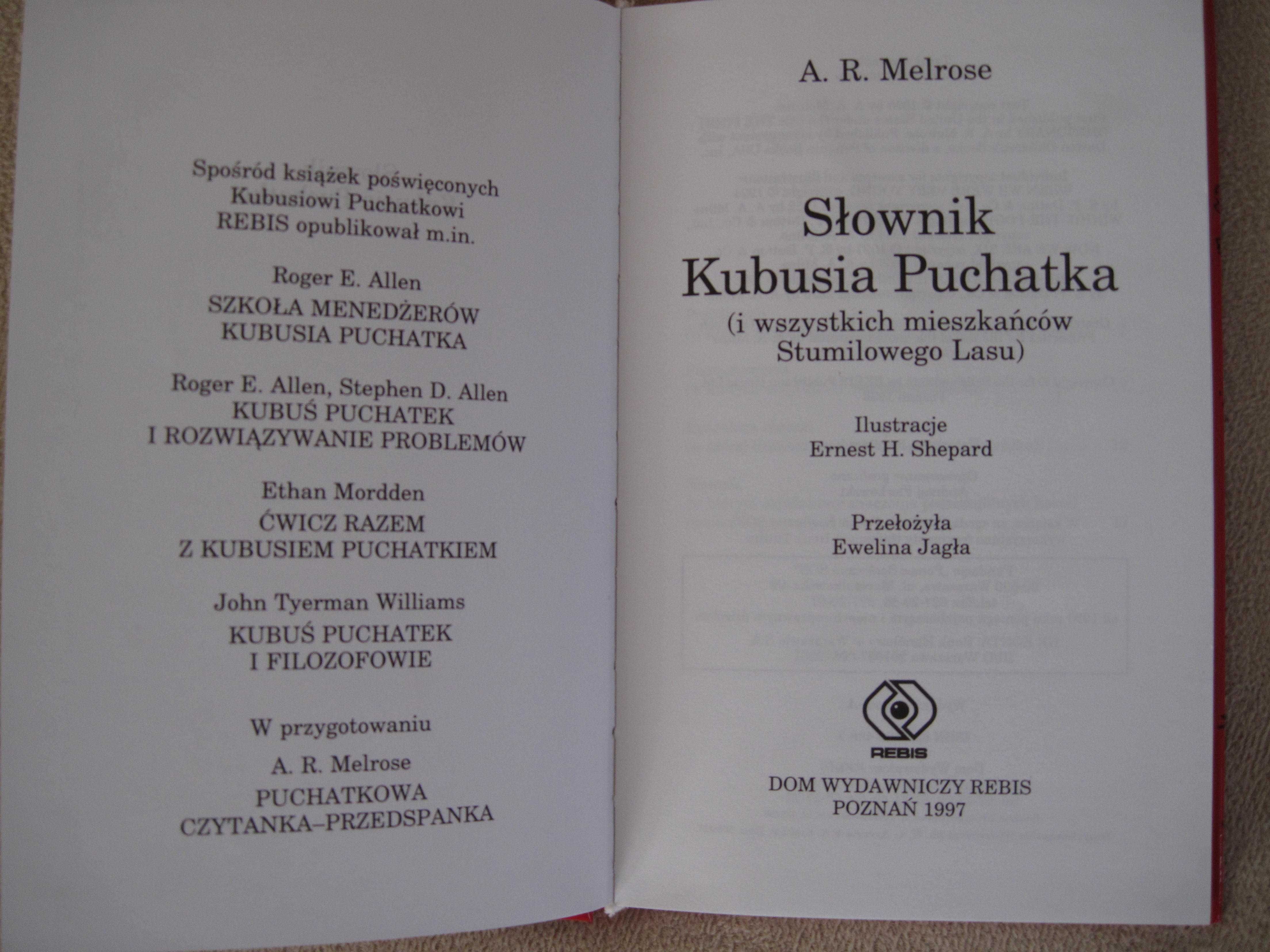 Słownik Kubusia Puchatka A R. Melrose