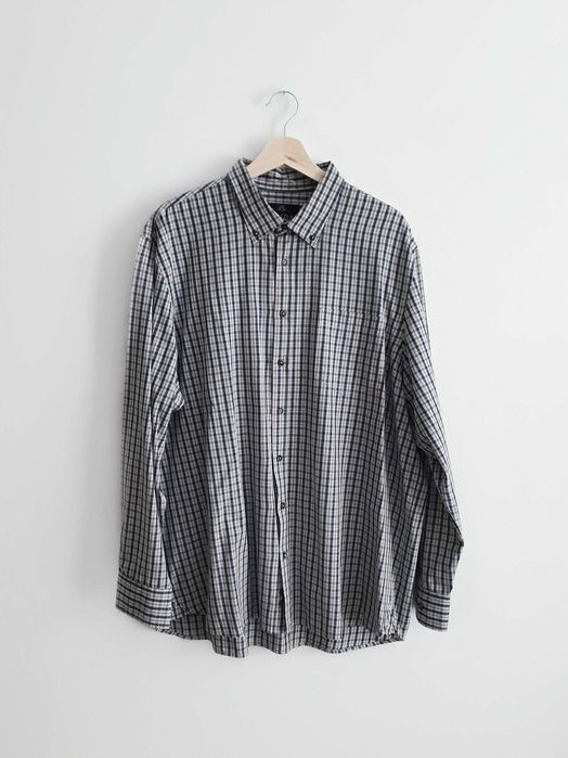 Camisa aos quadrados em tons de azul, creme e bordeaux (tam. XXL)