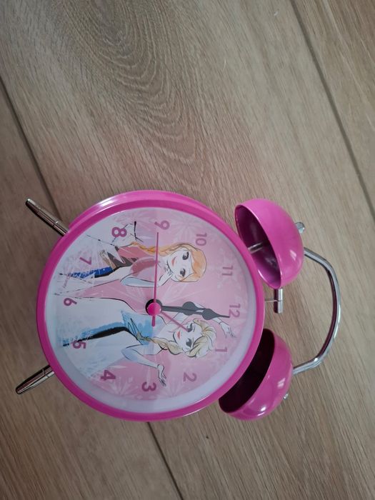 Zegarek z budzikiem nakręcany Elza różowy kraina lodu