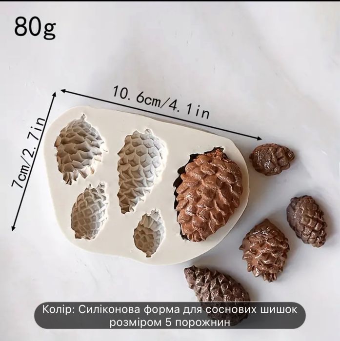Силіконова форма шишки
