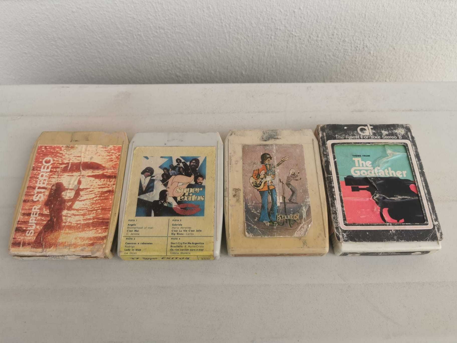 Lote de cassettes de 4 pistas