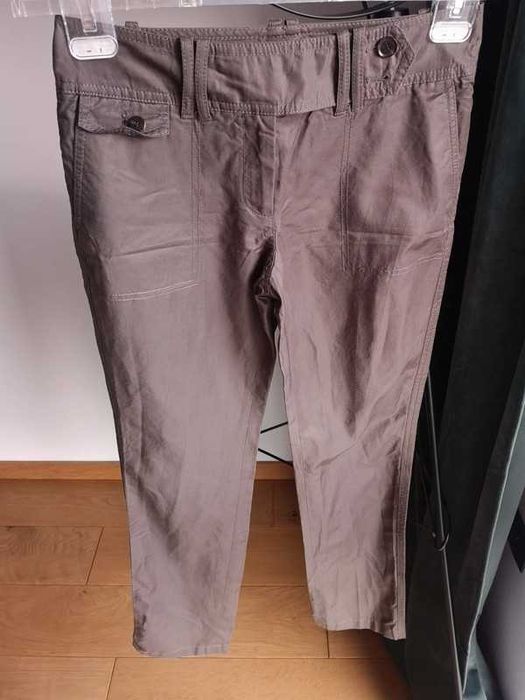 Esprit brązowe spodnie proste r. 34