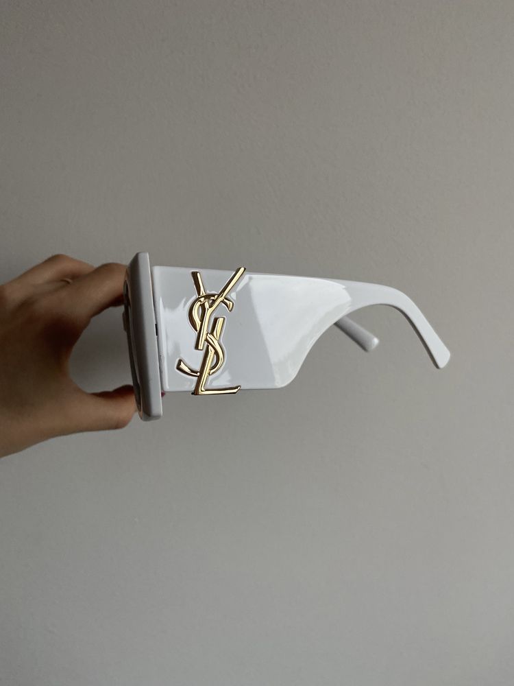 Okulary przeciwsłoneczne YSL NOWE Yves Saint Laurent białe