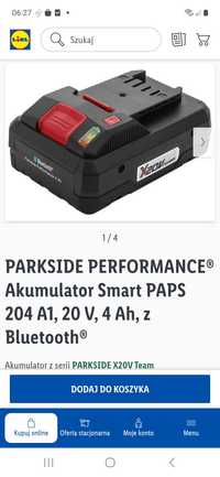 2 Baterie parkside 4ah smart bluetooth