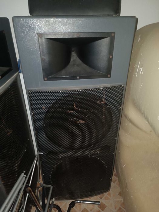 Colunas de Som PA 3 vias com Twiter e sub-woofer 1000 Watts