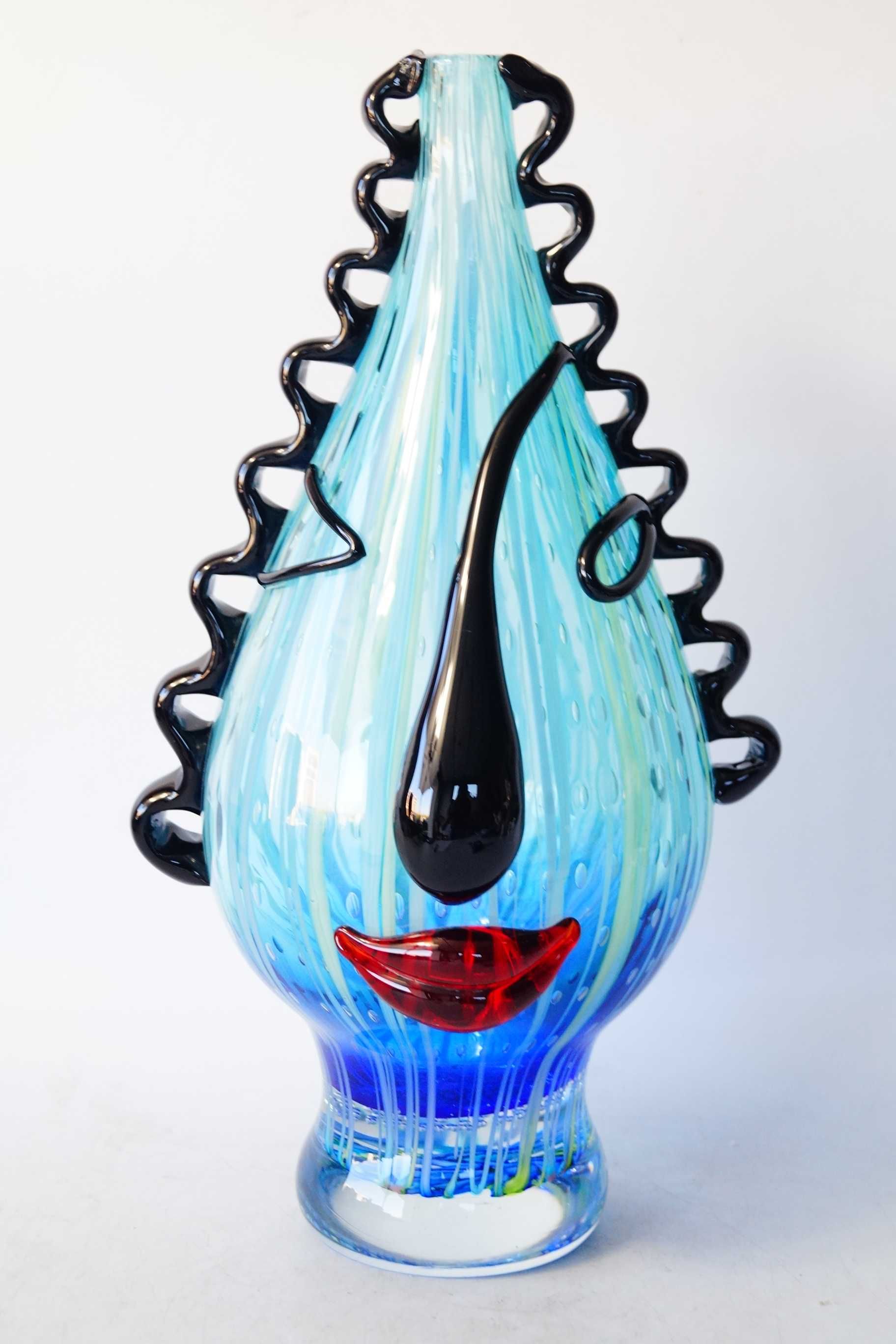 Wazon szkło murano style TWARZ design ciekawa forma