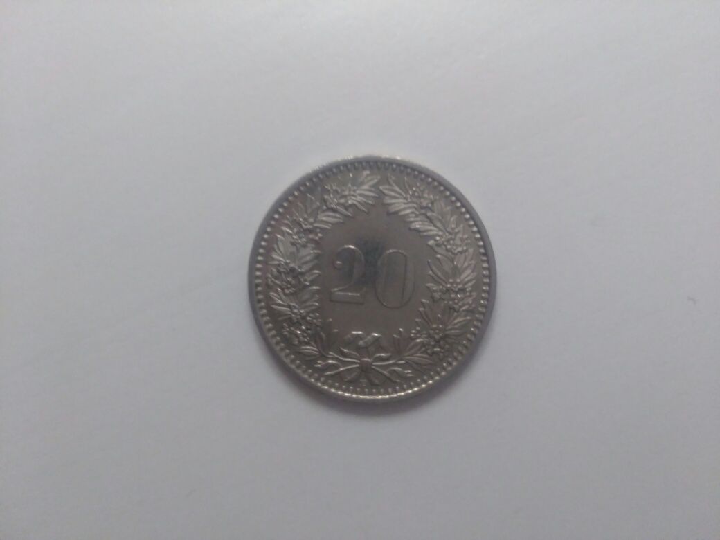 Moeda de 20 cêntimos da Suíça de 2009