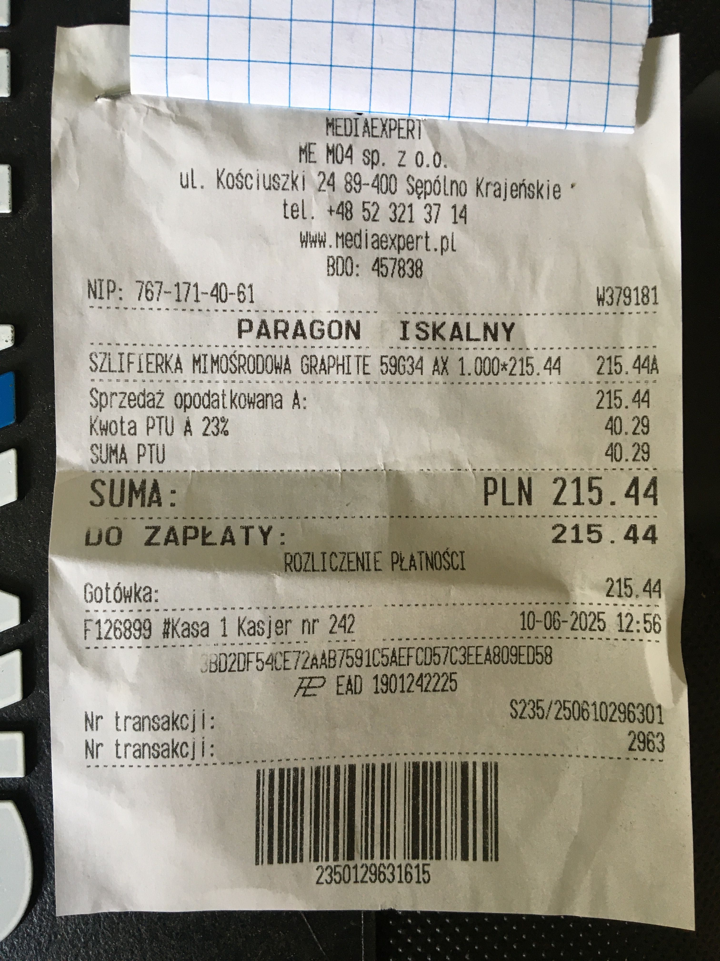 Szlifierka mimośrodowa Graphite 450W,na gwarancji!