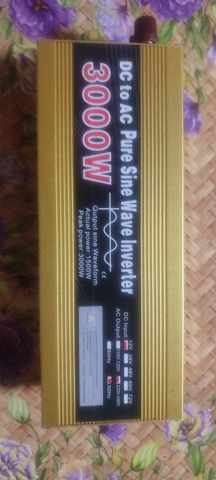 Інвертор напруги 3000/1500 Вт 12-220V Чистий сінус, НЕ ПРАЦЮЄ