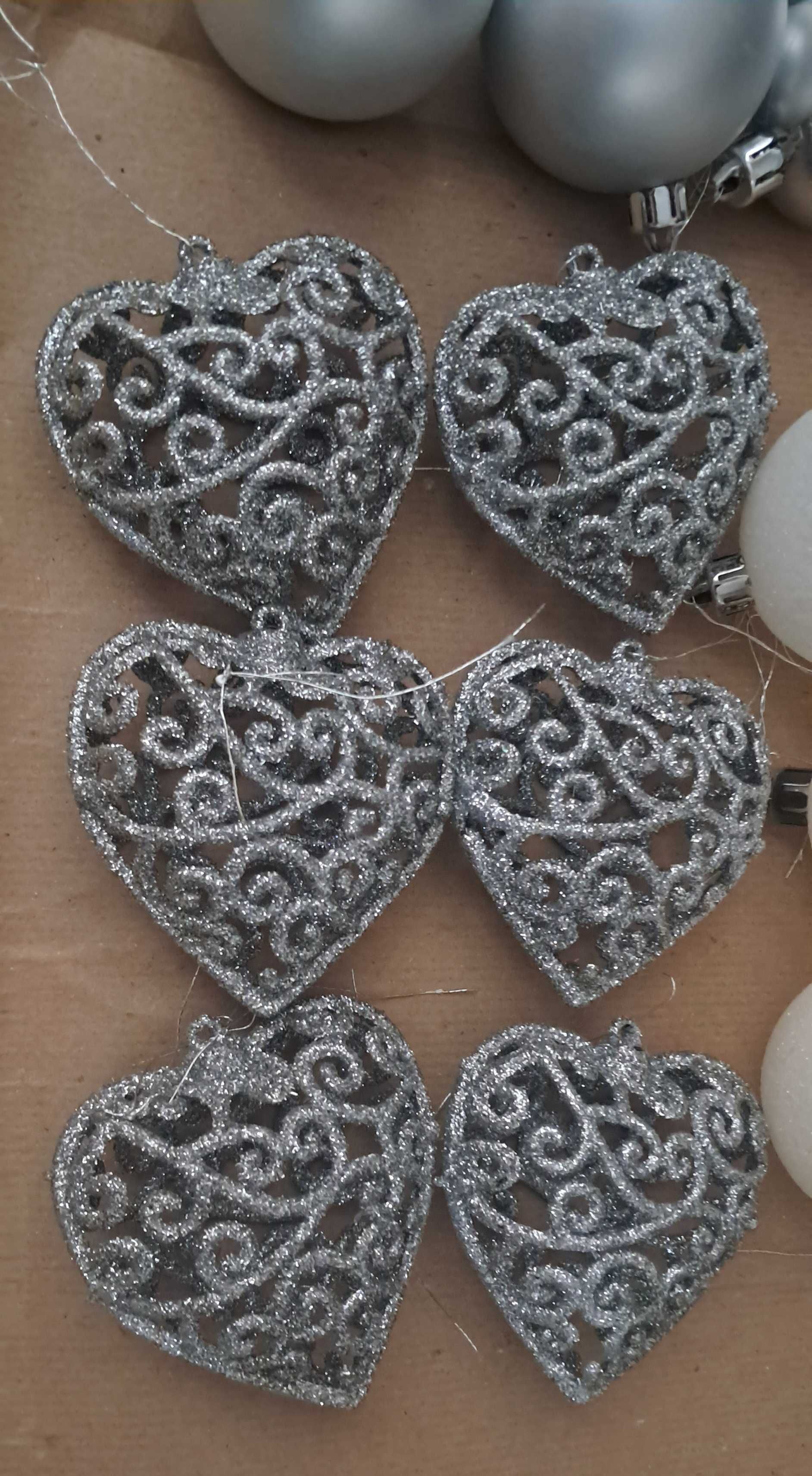 Conjunto decoração prateada árvore de natal