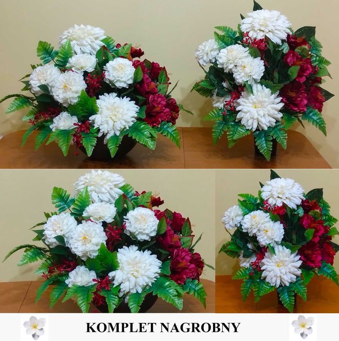 Stroiki nagrobne ze sztucznych kwiatów