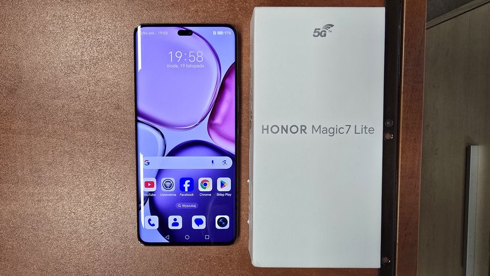 Honor Magic 7 Lite 5G Dual Sim 512GB/8GB RAM fioletowy, stan bdb, gwar