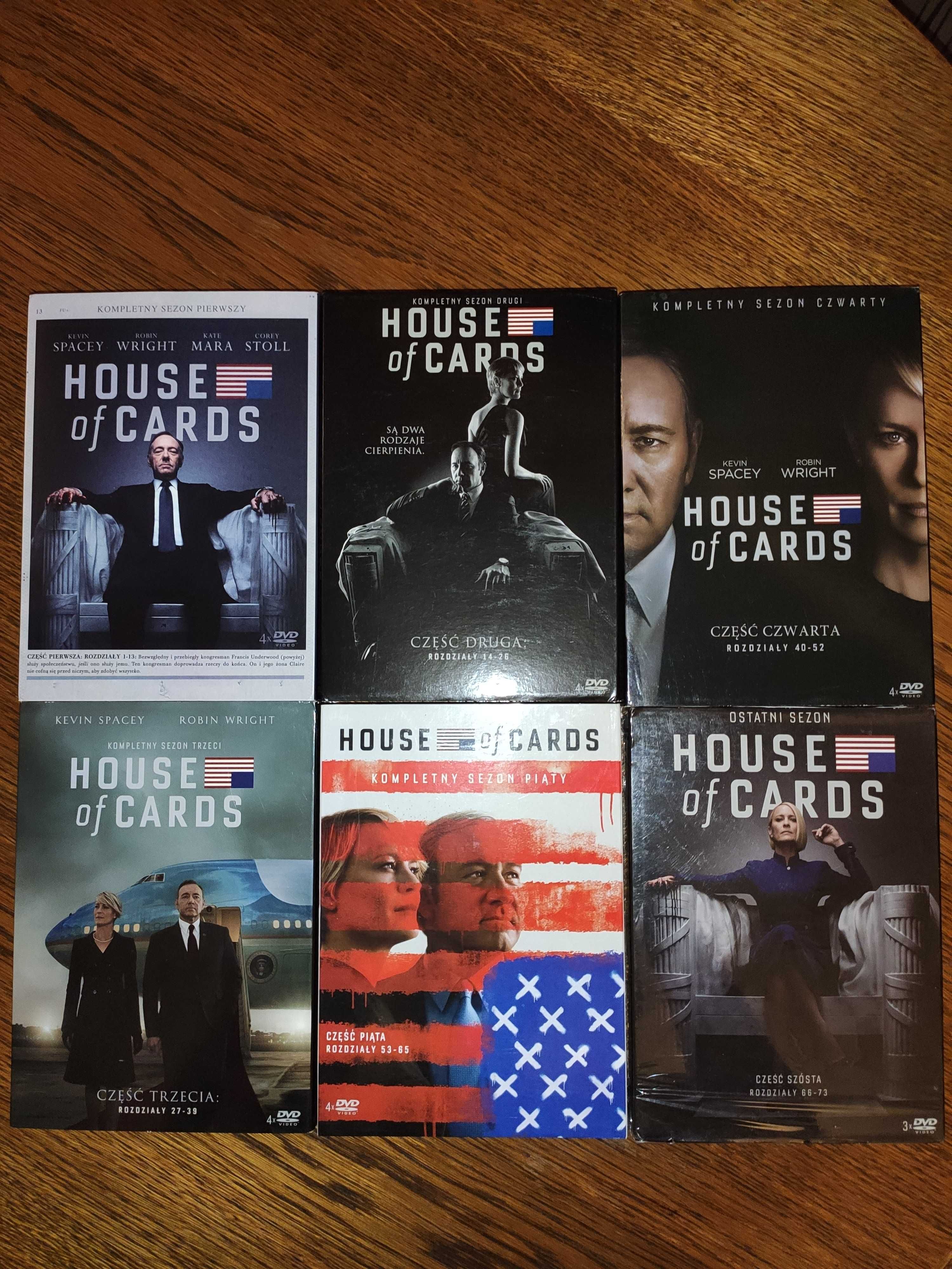 House of cards, sezon 1-6, 23DVD, PL, Spacey