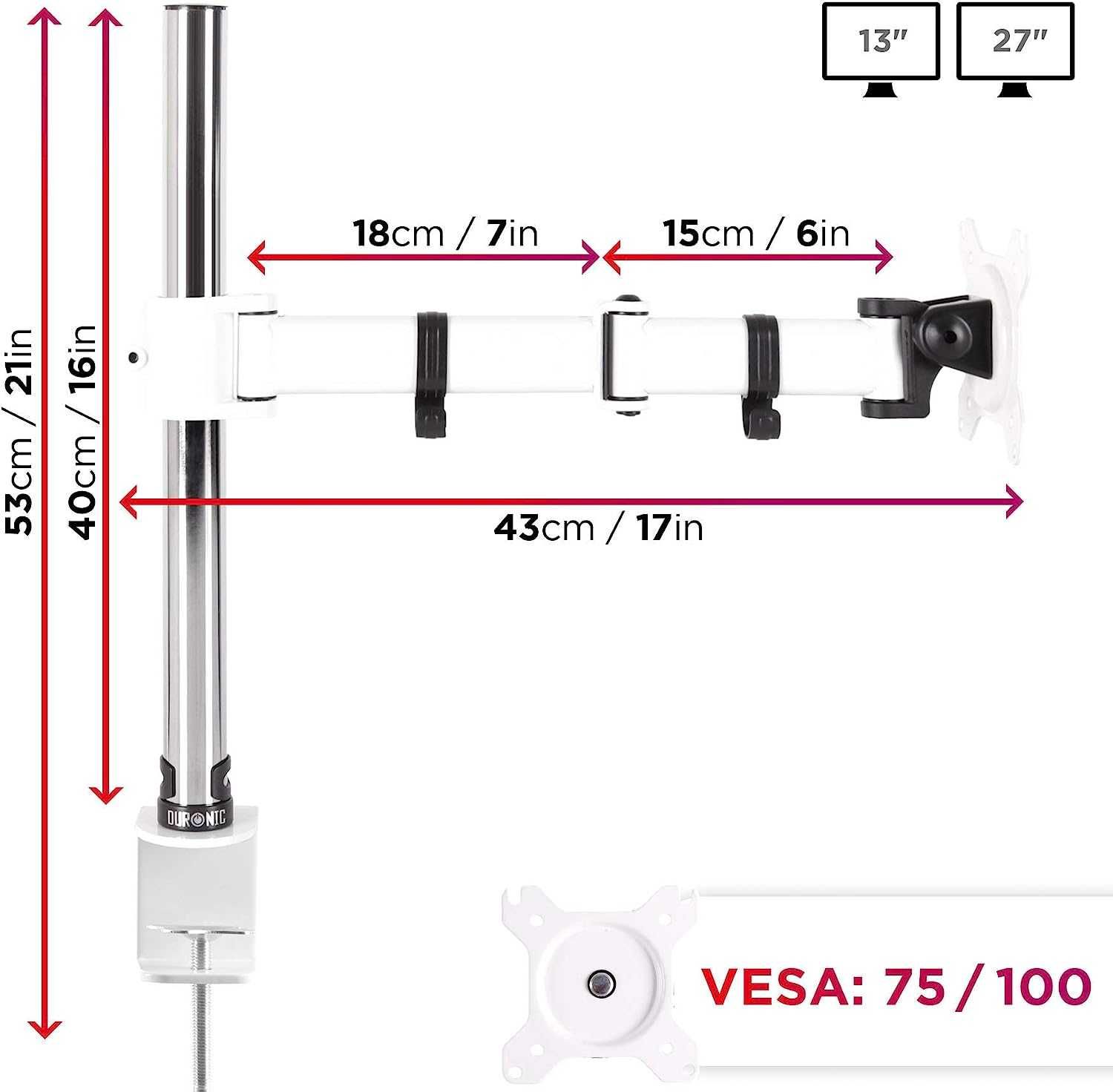 Suporte para monitor Duronic