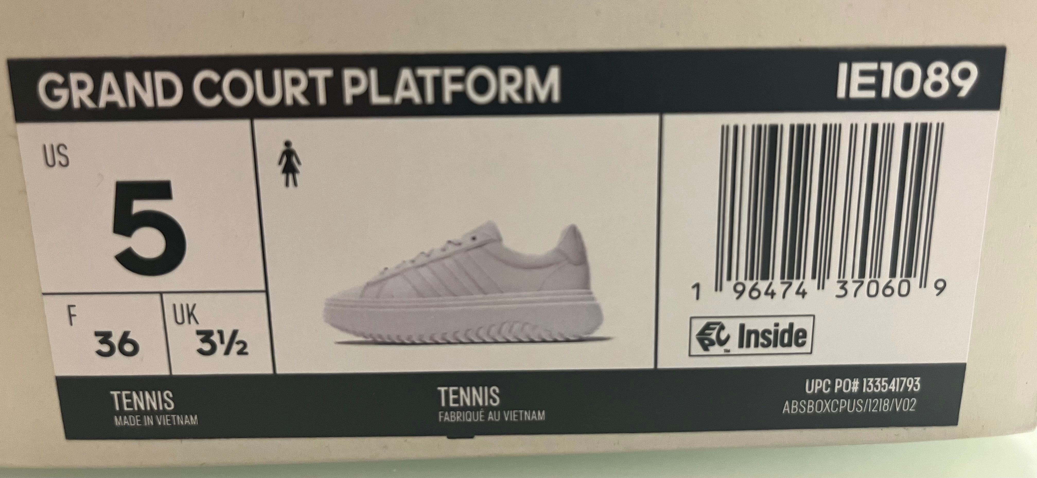 Жіночі Кросівки Adidas Grand Court Platform (36 розмір)