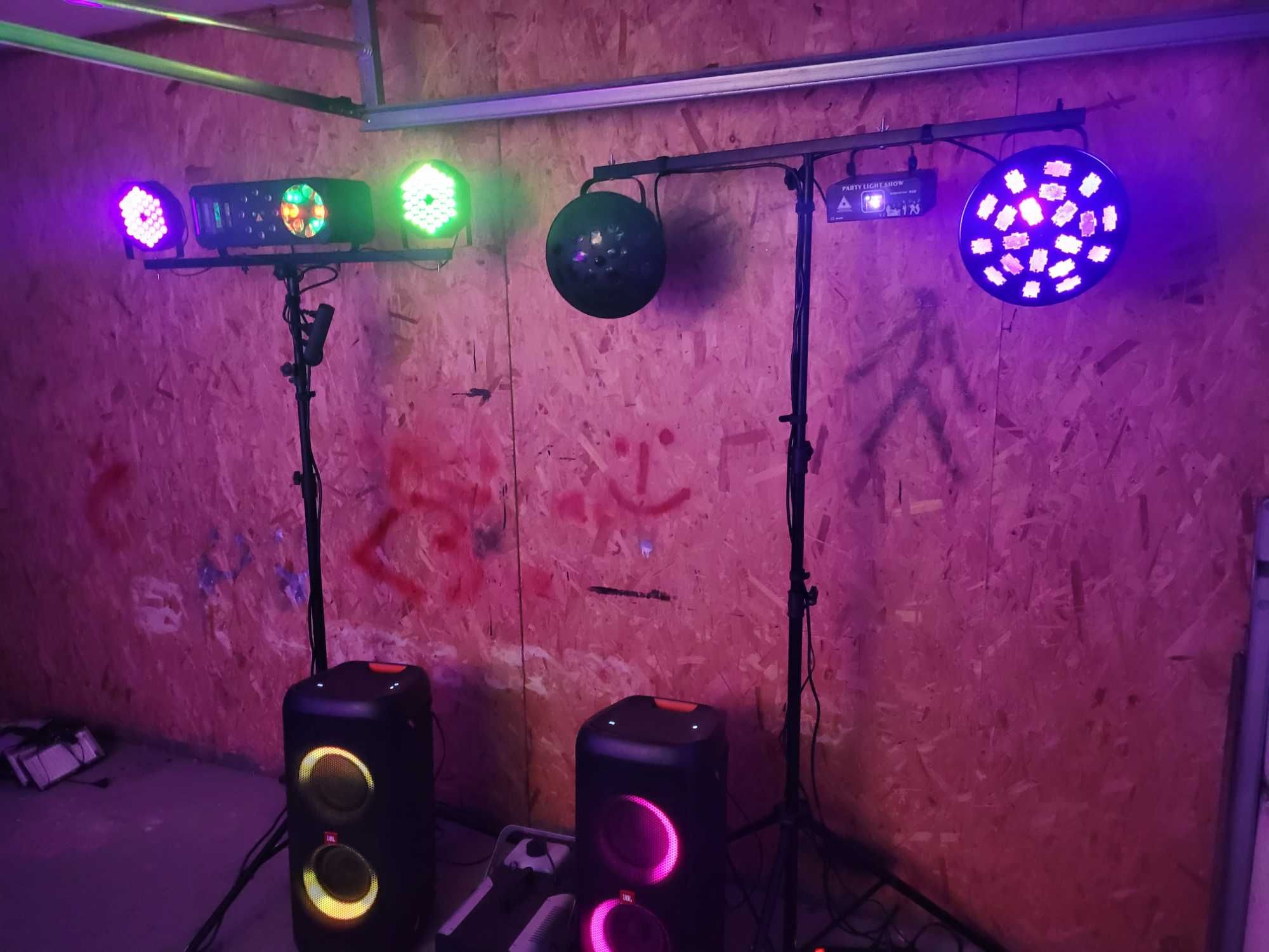 Wynajem nagłośnienia, głośników JBL PartyBox 300 (2szt.) + mikrofony