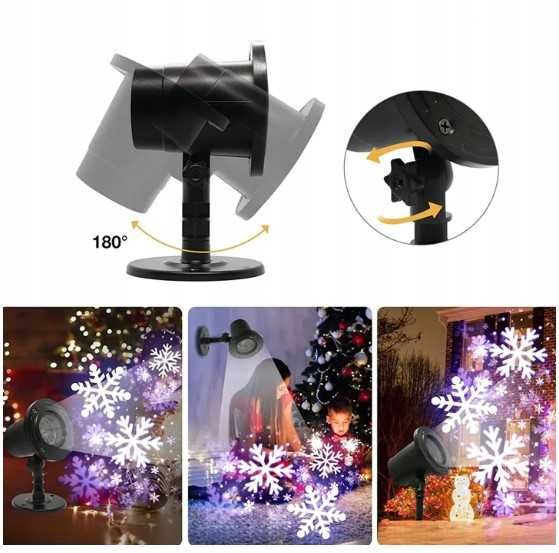 Rzutnik Projektor Laserowy LED Na Dom Na Ścianę Święta Prezent12 SlajD