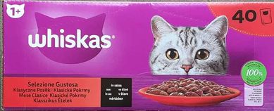 Whiskas 40 x 85 g saszetka 4 smaki 1,60/szt